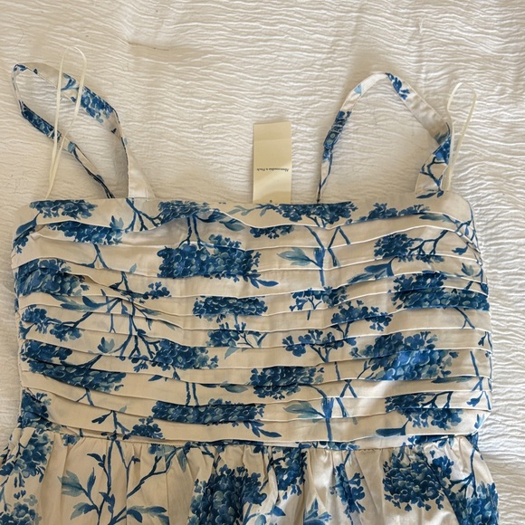 Abercrombie & Fitch Cream Dress with Blue Floral Print - Picture 3 of 4